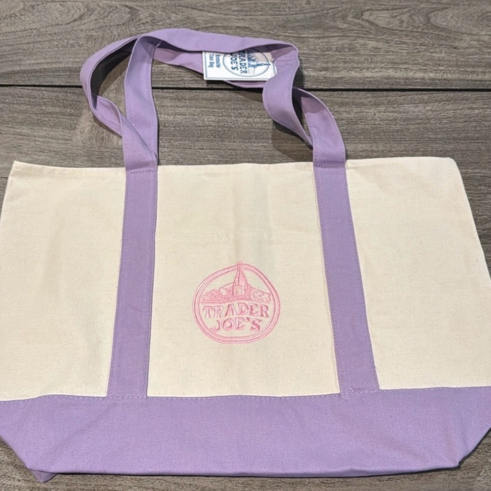 Trader Joe’s Large Lavender Tote Bag